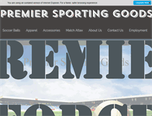 Tablet Screenshot of premiersportinggoods.net